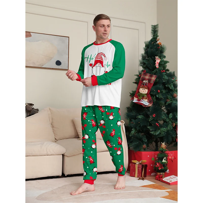 thumbnail image 4 of Conjunto de pijamas navideños a juego para toda la familia con estampado de cuadros rojos para madre, hija, padre e hijo, pijamas navideños de Año Nuevo, ropa de dormir, 4 of 5