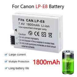 1800mAh 7.4V LP-E8 LP E8 LPE8 Camera Battery AKKU Pack For Canon EOS 550D 600D 650D 700D Rebel T2i T3i T4i T5i X4 X5 X6i X7