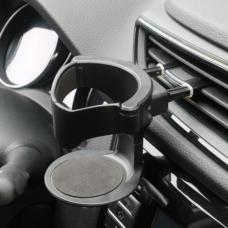 Portabicchieri Per Auto Da Presa D'aria – Universale, Regolabile, Con Asta Di Supporto, Per Bevande Fino A 8,5 Cm Di Diametro, Nero