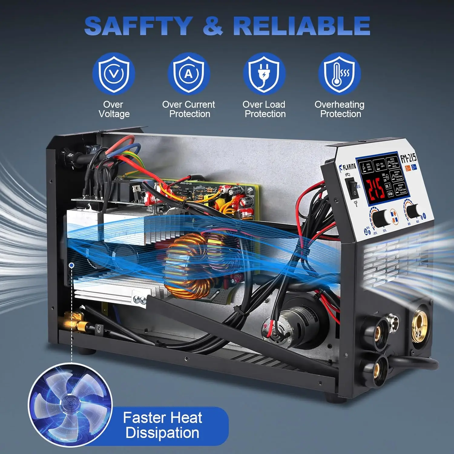 Welder,MIG Welder Machine 120V/240V Dual Voltage 6 in 1 Gas Flux Core MIG/Stick/Lift