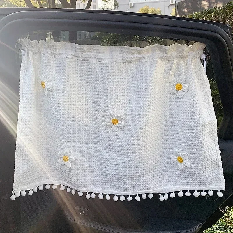 Suction cup Curtain In The Car Window Sunshade Cover Cartoon Universal Side Window Sunshade UV Protection For Kid Baby Children 2