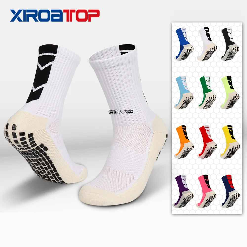 Anti-slip Football Socks Men Women Non-slip Soccer Basketball Tennis Sport Socks Grip Cycling Riding 39-45