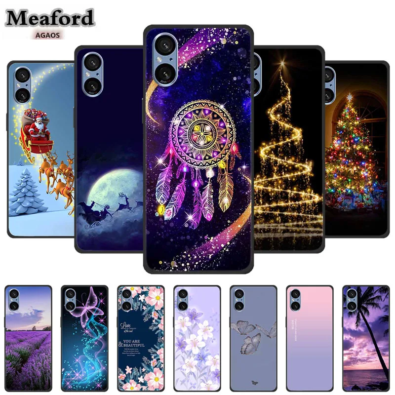 

Luxury Phone Cases for Sony Xperia 5 V Original Fashion Funda Back Cover TPU Soft Silicone for Sony 5V Protective Capa Conque