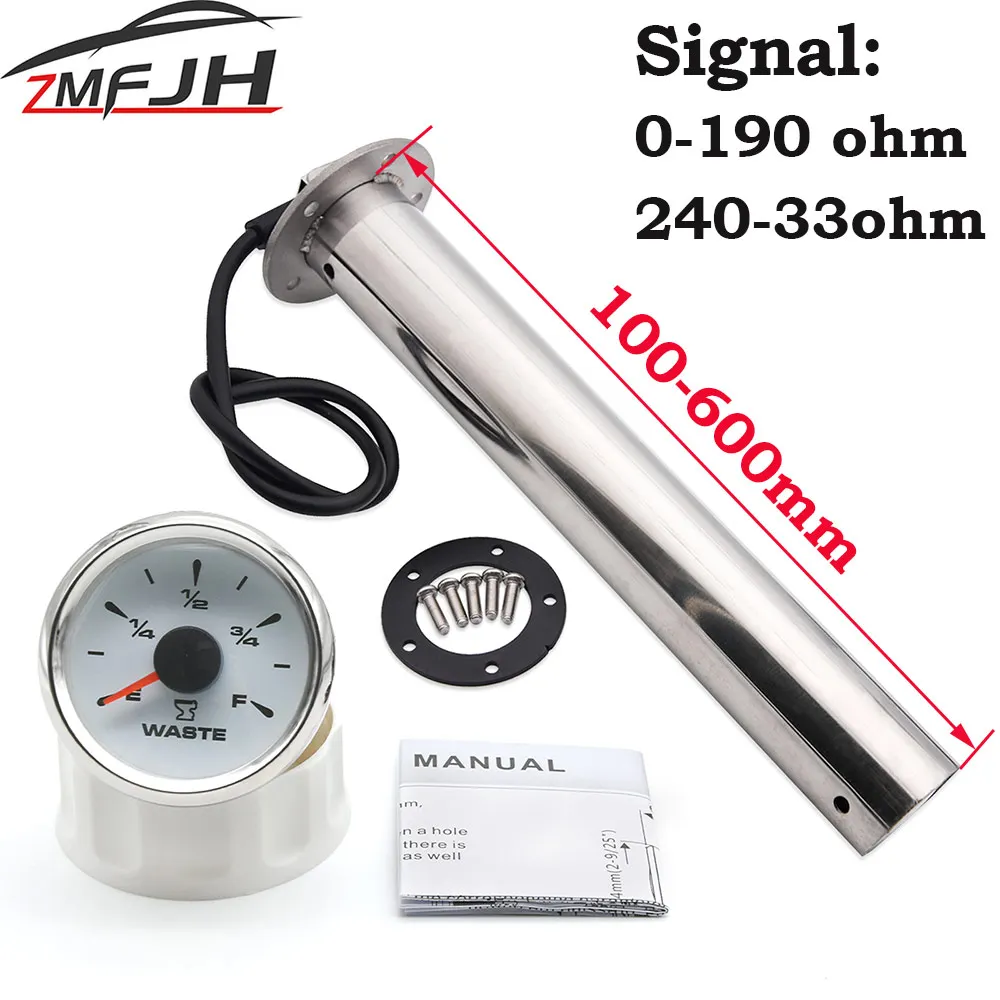 0190ohm24033ohmBoatCarRVHoldingTankLevelSensor52MMWaste