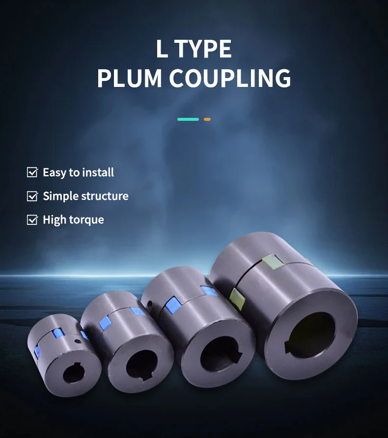 L100 L-Typ-Kupplung, drei Backen, Keilnut, Pflaumenkupplung für Servomotor 45 # Stahlkupplung mit hohem Drehmoment D65 L88 – Detail 1