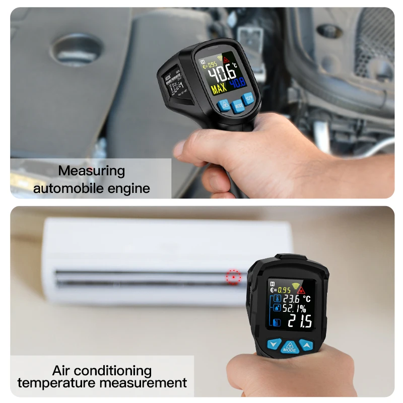 Digital Thermometer-50 to 800 Degree Mestek Digital Infrared Thermometer Laser Temperature Meter