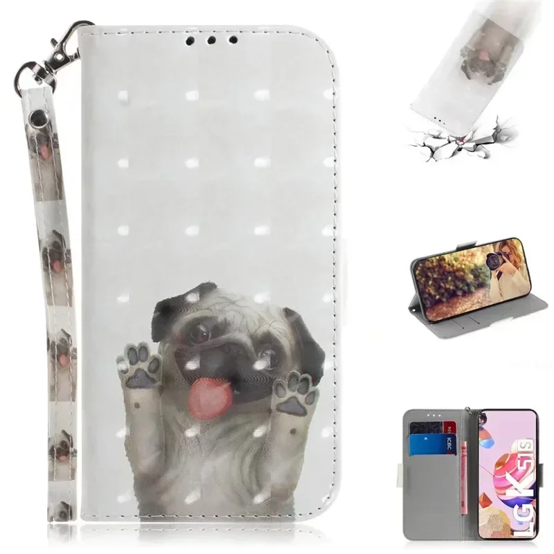 Geometric Textile Pattern Magnetic Wallet Leather Phone Case Cover