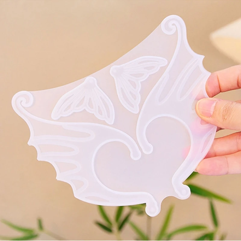DIY Fish Tail Elf Ear Covers Silicone Molds Ear Clips Fairy Wing No Piercing Earrings Jewelry UV Epoxy Resin Mold Tools
