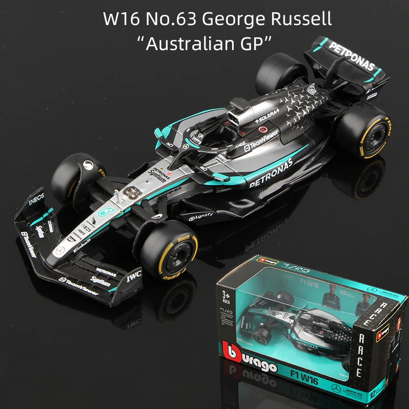 Bburago 1:43 F1 Alloy Car Model 2025 Season Formula Racing Die Cast Toy SF25 RB21 W16 MCL39 Red Bull Mercedes Ferrari McLaren