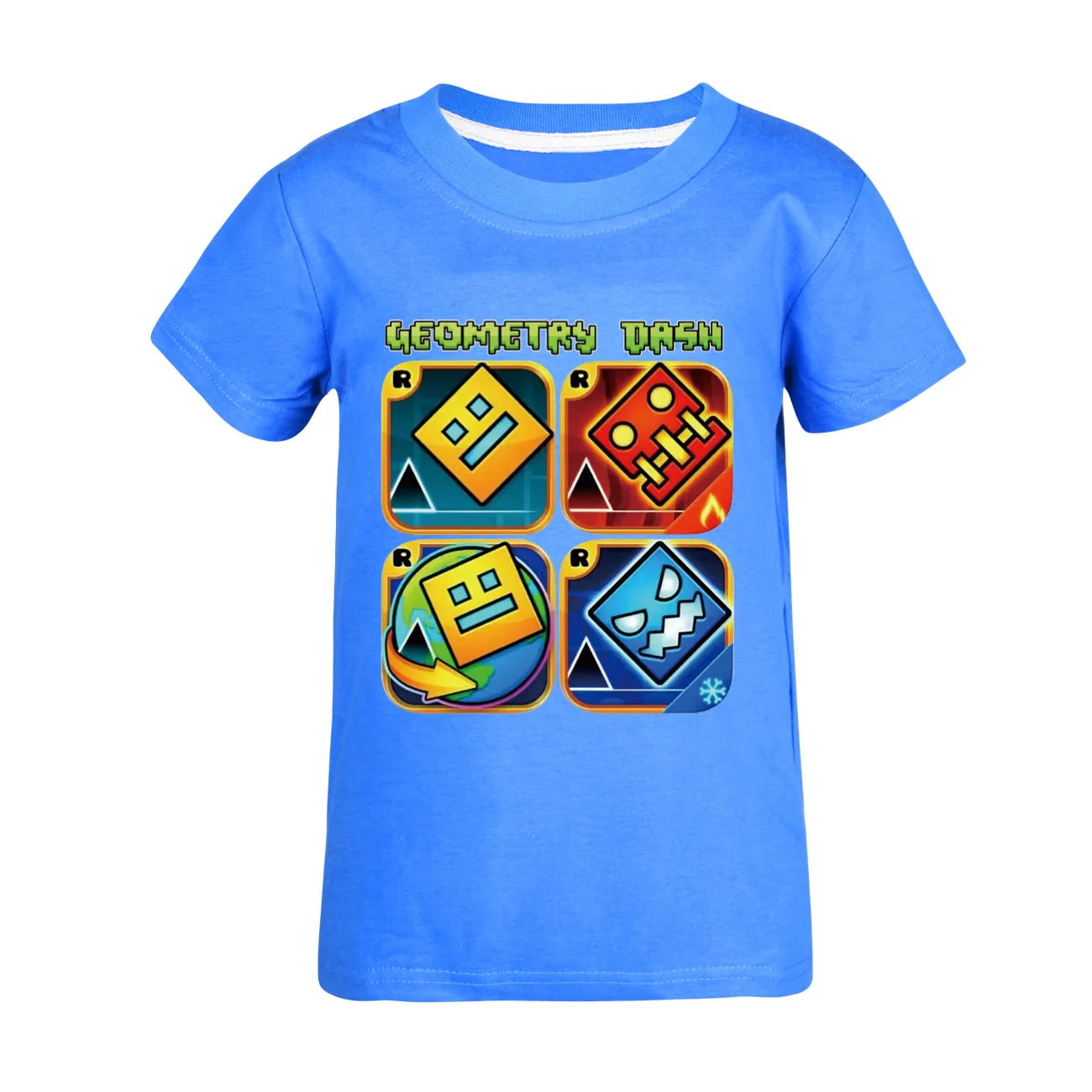 Kids Cartoon Harajuku Tops Tees Geometry Dash 3D Print T-shirt Summer Boys Girls O-neck Short Sleeve T Shirt Children Clothing 5