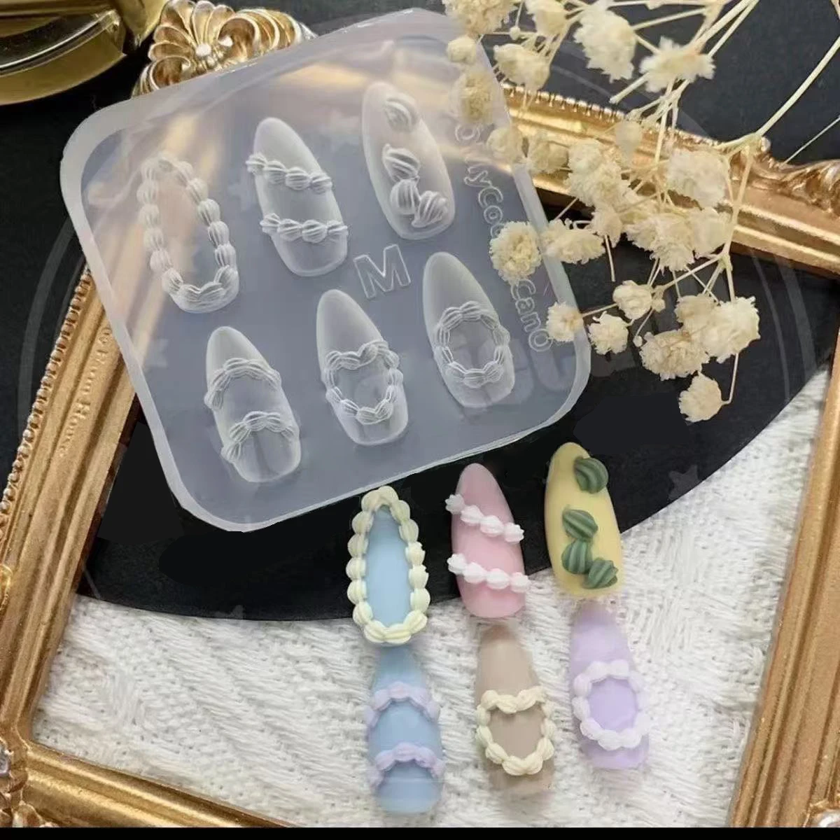 3D 꽃 네일 몰드 DIY 실리콘 네일 도구 5D 하와이 바다 조개 불가사리 꽃잎 네일 디자인 레진 몰드 아트 조각 템플릿