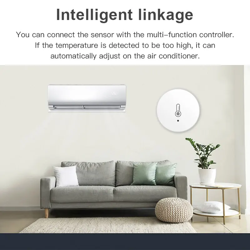 1/2/3pcs Tuya ZigBee 미니 온도 및 습도 센서 실내 습도 감지기 지원 Alexa Google 홈 음성 App 제어