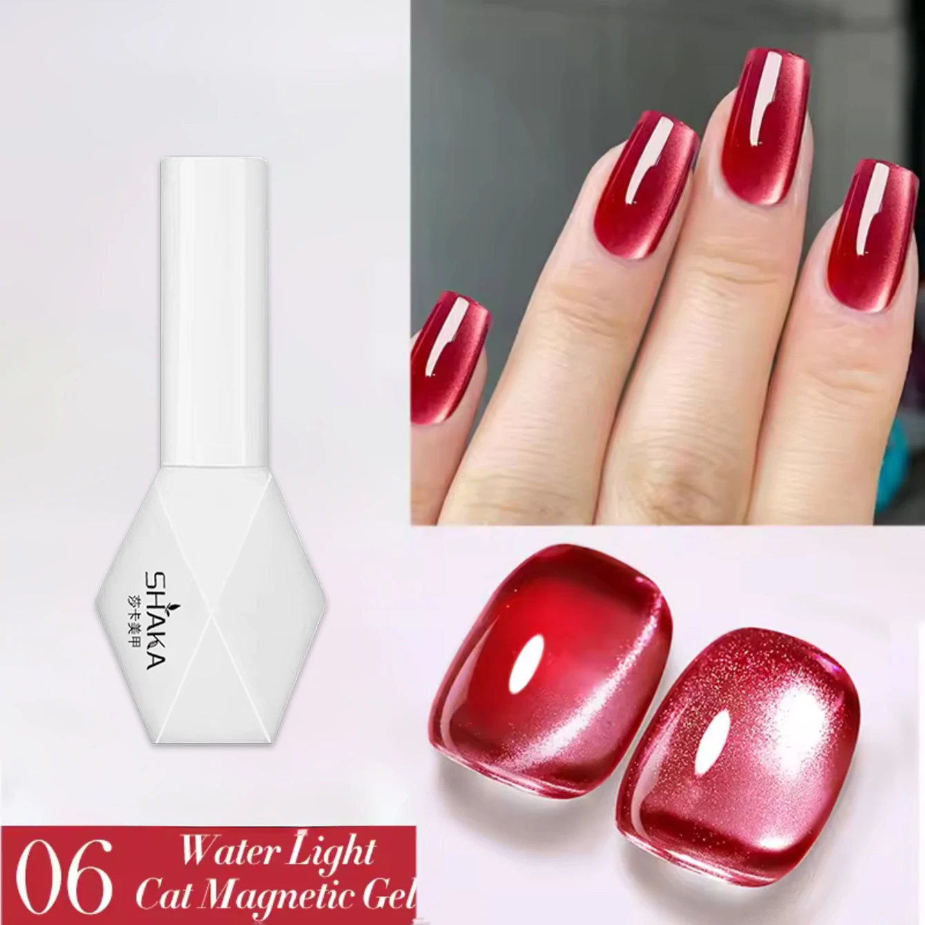 WS 10ml 6색 실버 워터 라이트 캣 마그네틱 젤 네일 폴리쉬 네일 용품 베르니 세미 퍼머넌트 젤 가을 겨울 네일용
