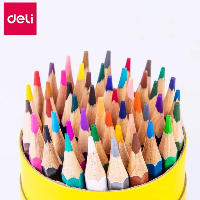 Deli 24 36 48 Set di matite colorate oleose a canna di colore Scatole da disegno a piombo Matita per schizzi a colori per studenti Disegno artistico 1