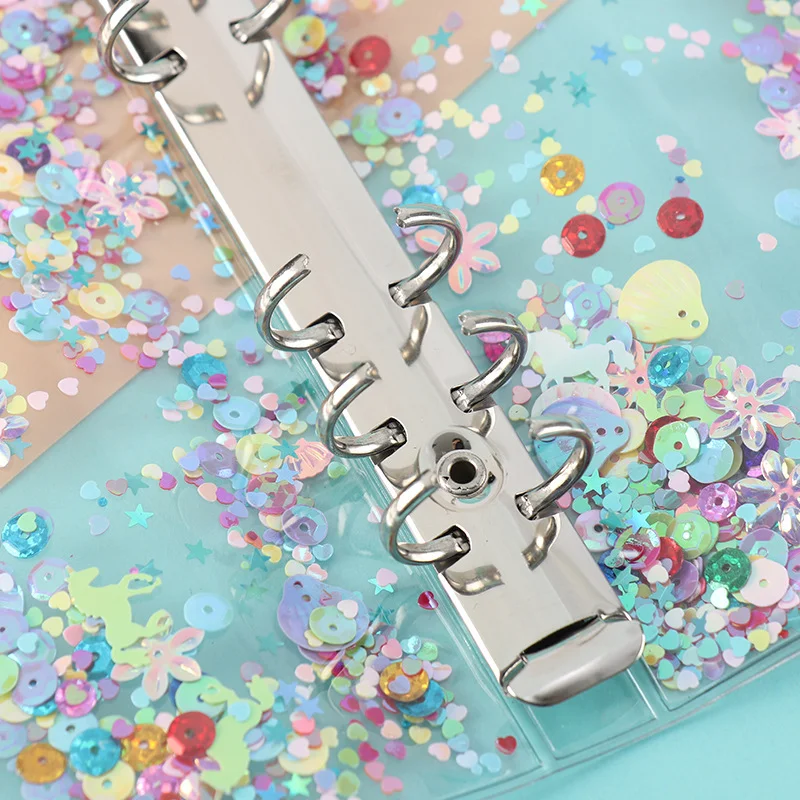 1Pc Colorful Transparent Plastic Clip File Folder A5/A6 Notebook Binder Planner Agenda Notepad Cover Case School Office Supplies