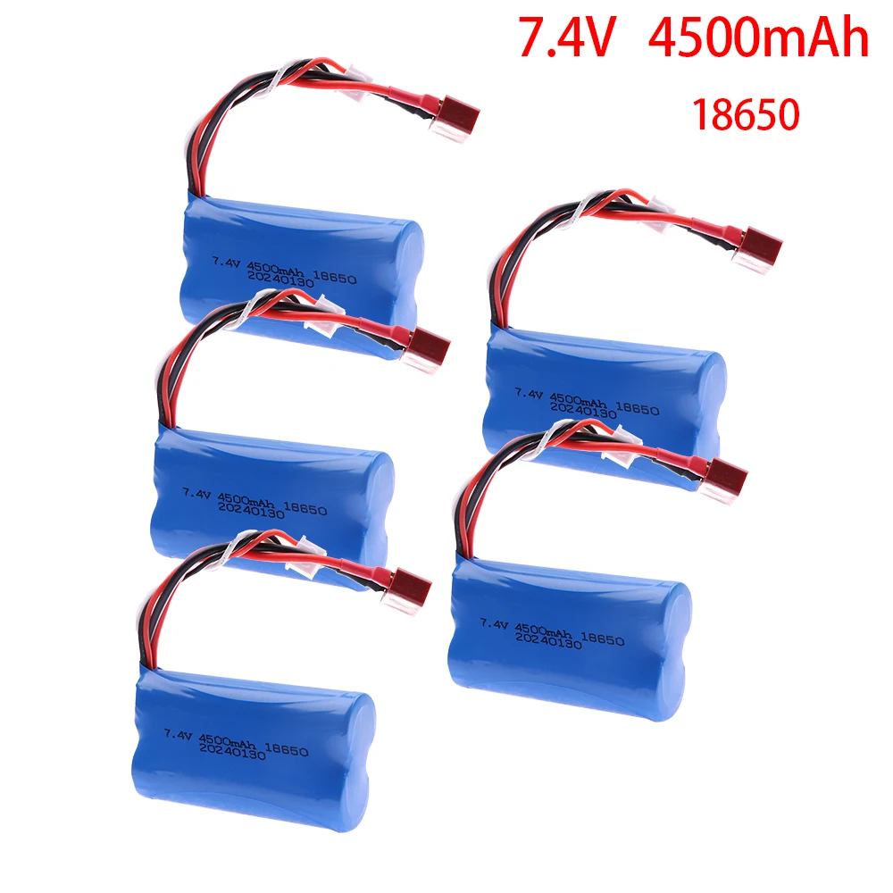 Batterie Li-Ion 7.4V 3000mAh Pour WLtoys Q46 10428/12428/12423 - Connecteur T-Plug - Charge USB