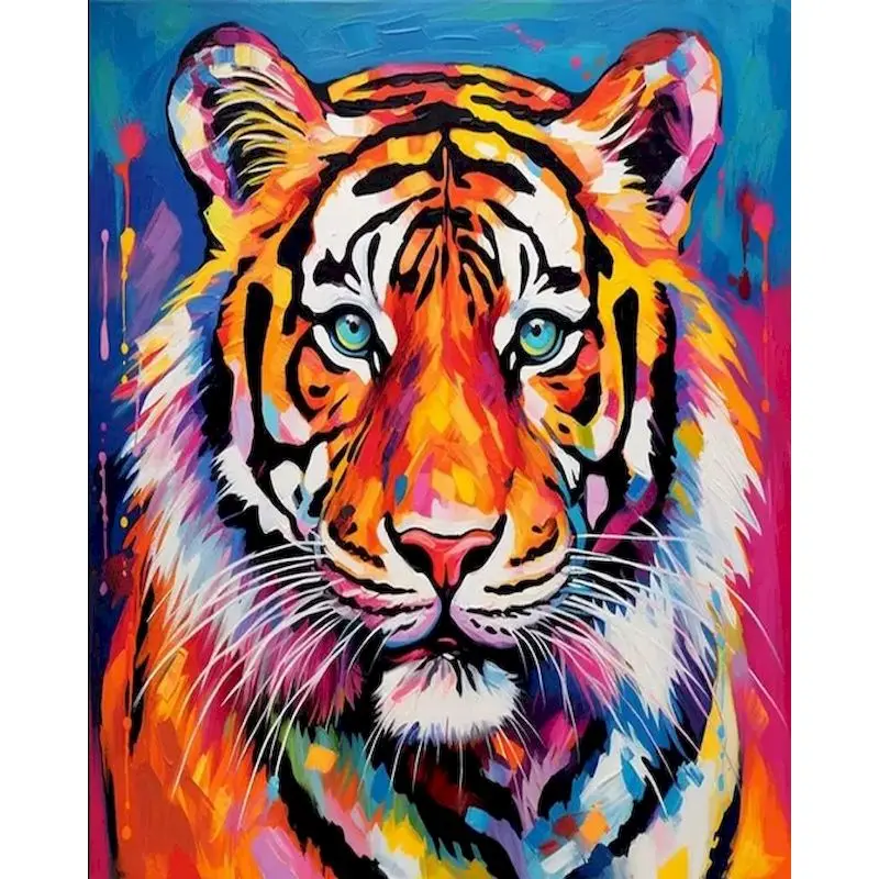Vibrant Animal-Themed DIY Acrylic Painting Kit - Ideal for Home Decoration and Art Gifts