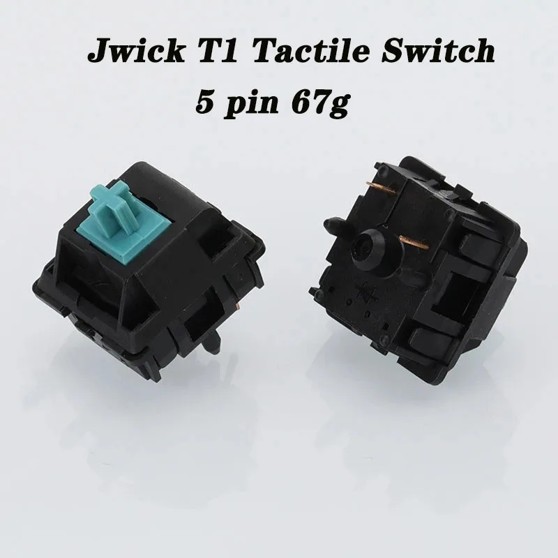 JWICK JWK T1 V2 촉각 스위치 나일론 67g 게임용 기계식 키보드 파란색 Mx 스위치 공장 윤활 5 핀 핫스왑 맞춤형 게이머 축