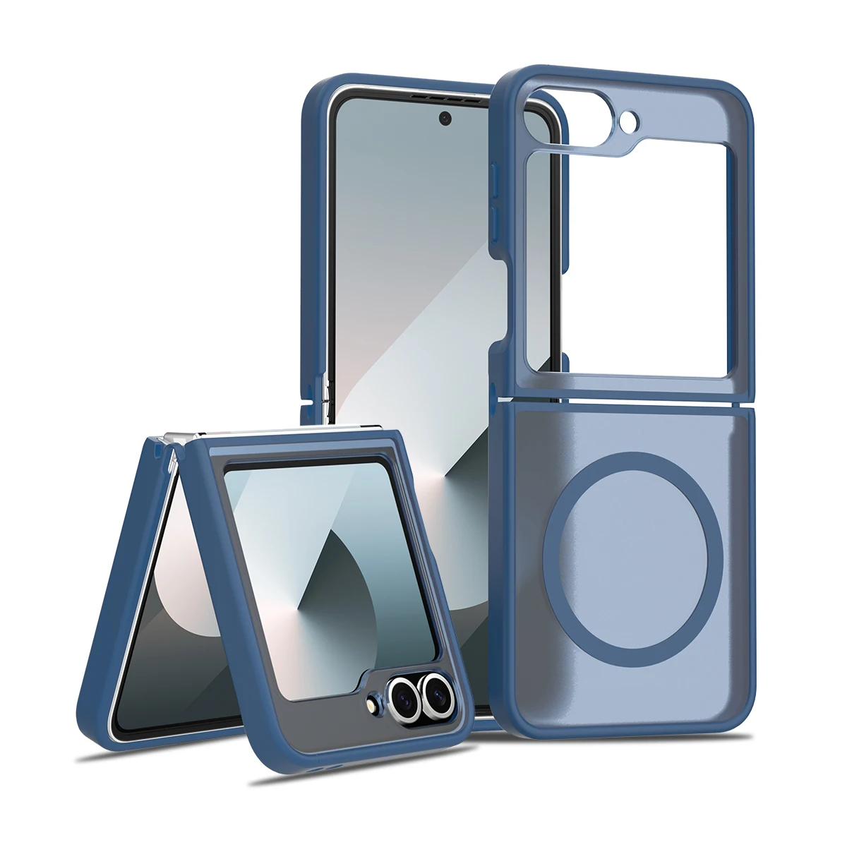 Skin Feel Magnetic Phone Case with Soft TPU Frame & Wireless Charging Back Cover