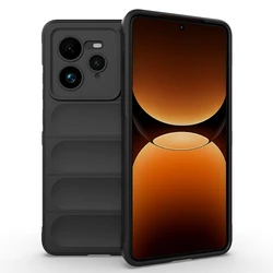 Soft Skin Feeling Flexible Silicone Shockproof Protective Cover for Realme GT 6T (Black)