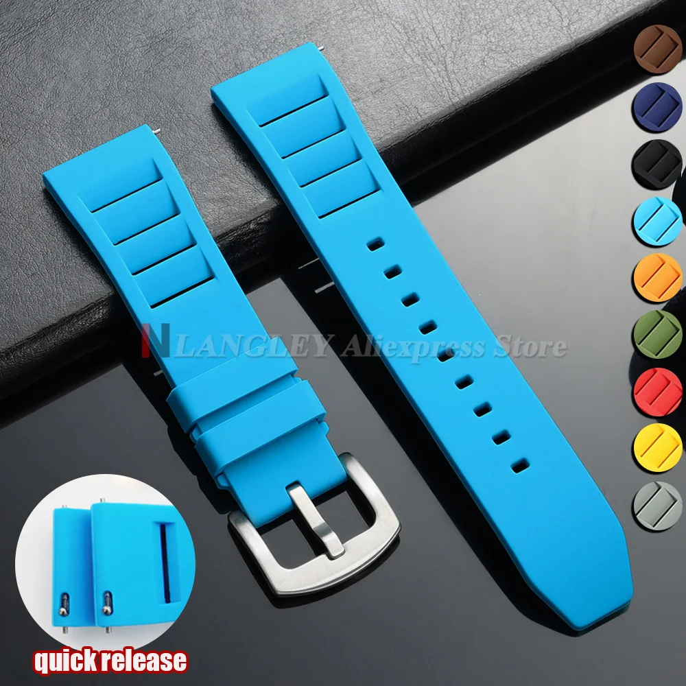 Universal Silicone Quick Release Watch Bands - Adjustable Rubber Strap