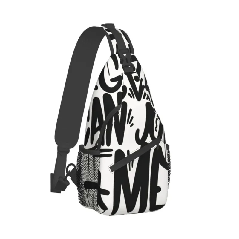 

Graffiti Art Style Crossbody Bag Sports 2pac Chest Bag Unisex Women Man Fashion Shoulder Backpacks Travel