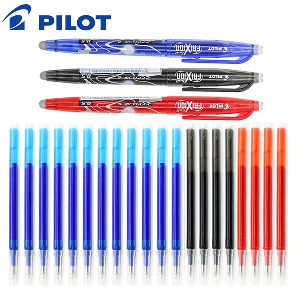 Erasable Gel Pens Pilot Frixion 0.5mm Blue/black/red Replaceable Refills Student Writing School Supplies Office Accessories