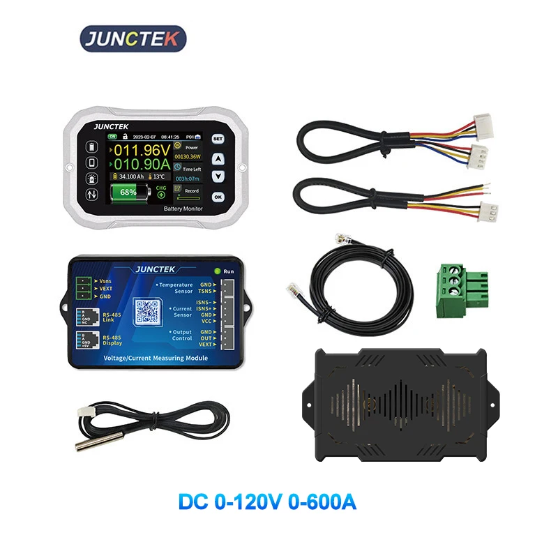 Bluetooth Battery Monitor KH160F DC 0-120V 0-600A Voltage Current Tester Capacity Indicator RV Battery VA Coulomb Meter