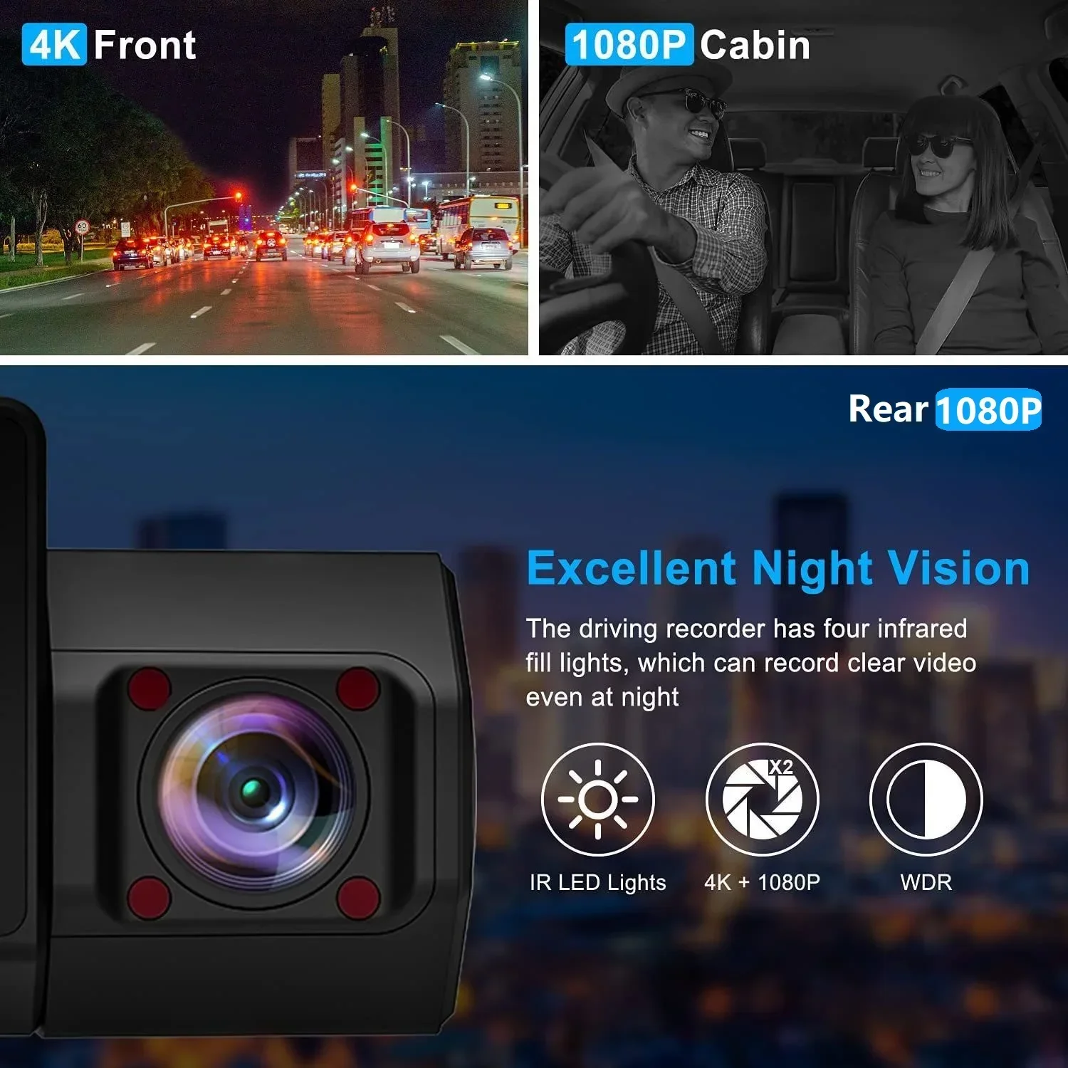   ķ ī޶, GPS, , 24 ð  , ߰ ð,   ĸ 3 Dvrs, ī޶  ϱ, 4k