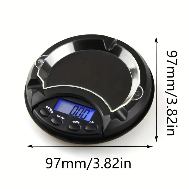 Electronic Digital Pocket Scale Ashtray Jewelry Gold Diamond Food Tea Weighing LCD Display With Blue Backlight Portable Scales images - 6