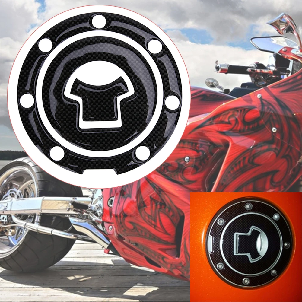 Rubber Motorcycle Gas Tank Cap Cover Protector Pad Sticker