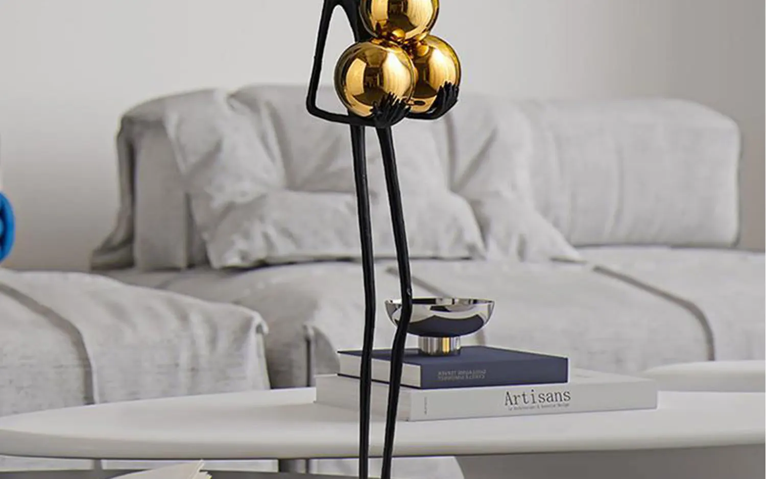 Creativity Figure Statue Modern Abstract Art Metal Iron Art Sculpture Home Decoration Living Room Bedroom Office Desktop Decor