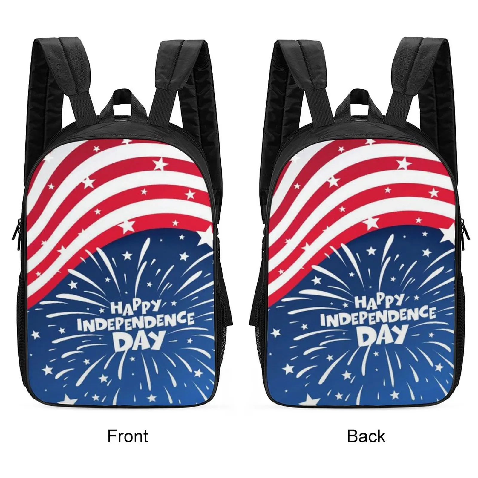 Multifunctional Backpack Custom Print Satchel Breathable Shoulder Straps 17 Inch Bagpack Pocket with Zipper