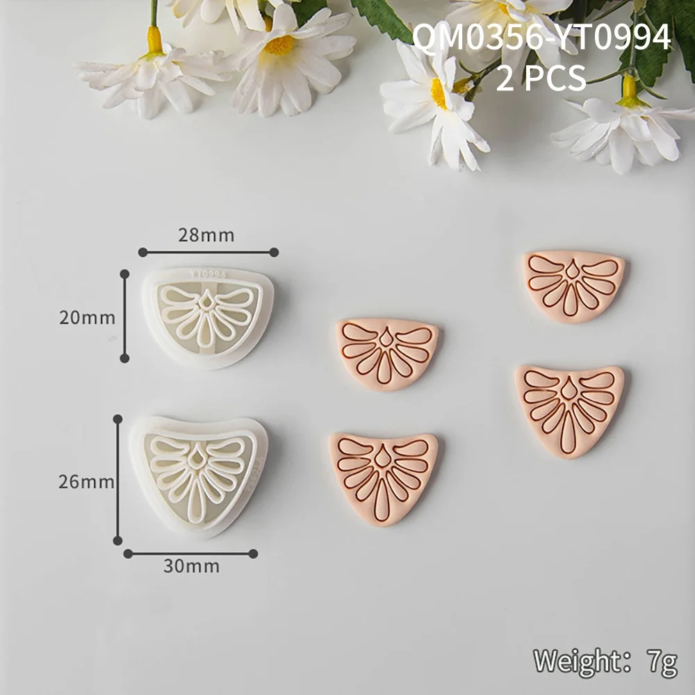 Boho-Polymer-Ton-Schneider im böhmischen Stil, in individueller Blumenform, geprägte Tonformen für die Herstellung von DIY-Keramik-Ohrringen und Schmuck – Detail 12