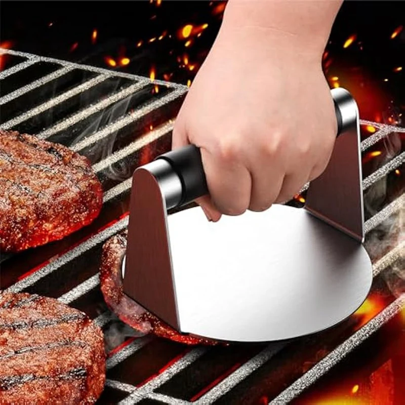 Heavy-Duty Smash Burger Press Stainless Steel Hamburger Patty Smasher For Griddles Enhance Your Grill Experience