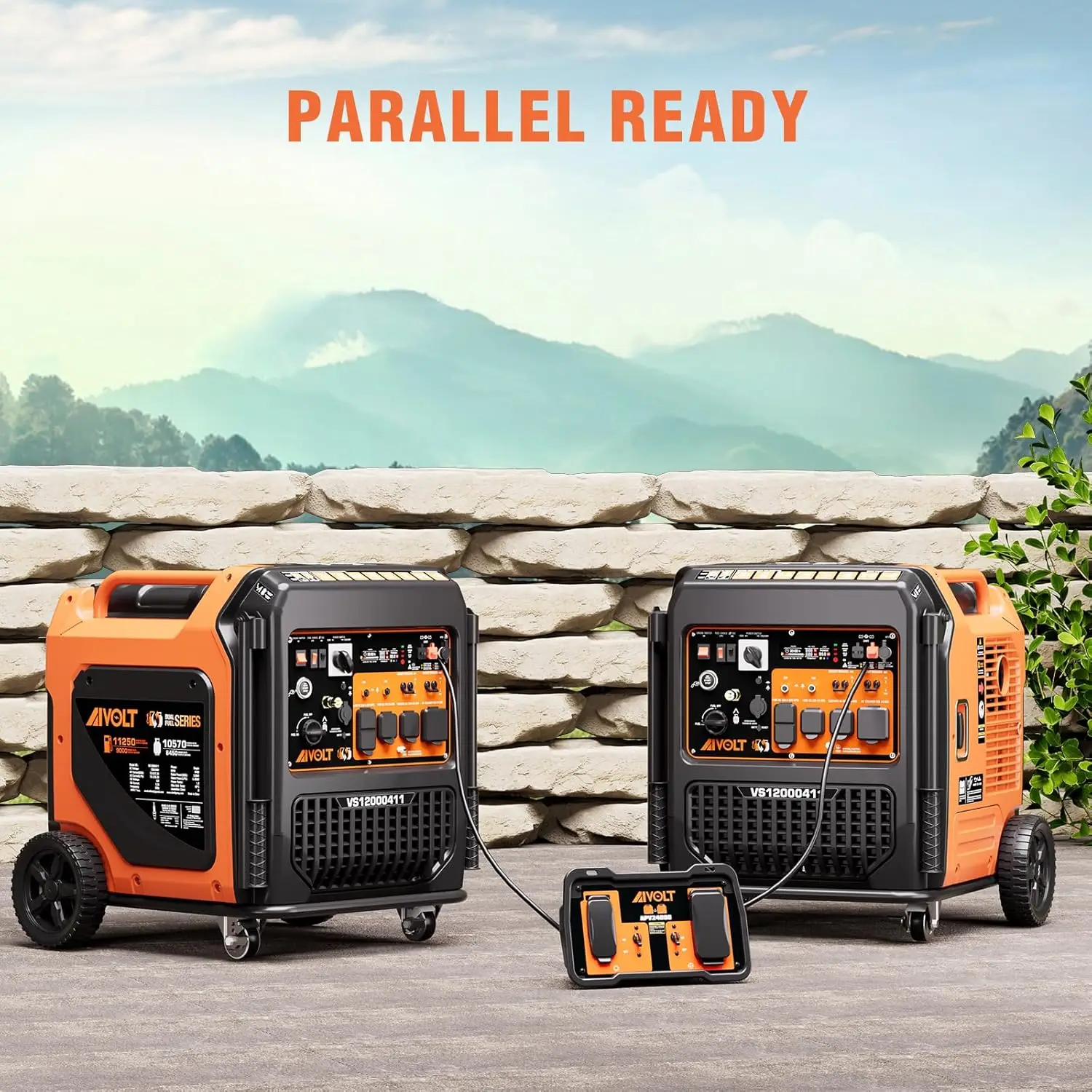 2025-hotDual Fuel Portable Inverter Generator Super Quiet Gas Propane Powered Remote/Electric Start Outdoor Generator ATS Ready