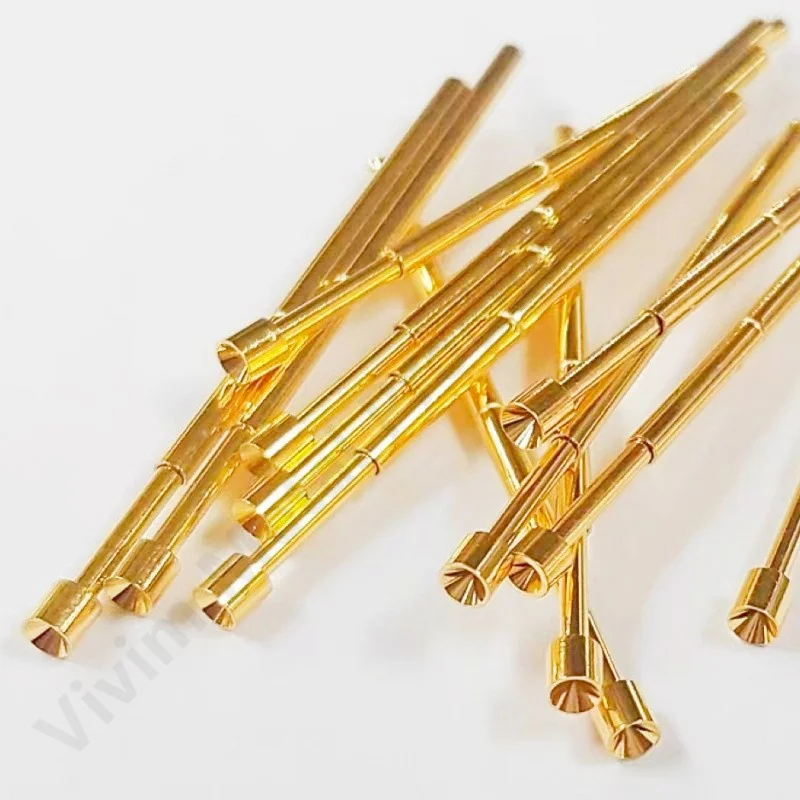 100PCS PA100-A4 Spring Test Probe PA100-A Test Pin Test Tool 33.35mm Dia1.36mm Gold Needle Tip Dia 2.0mm Pogo Pin P100-A P100-A4