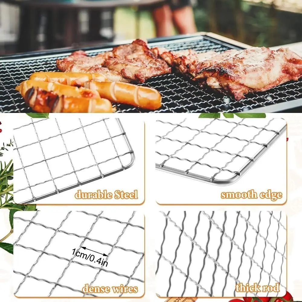 Stainless Steel Nonstick BBQ Grill Rack Grids for Outdoor Cooking