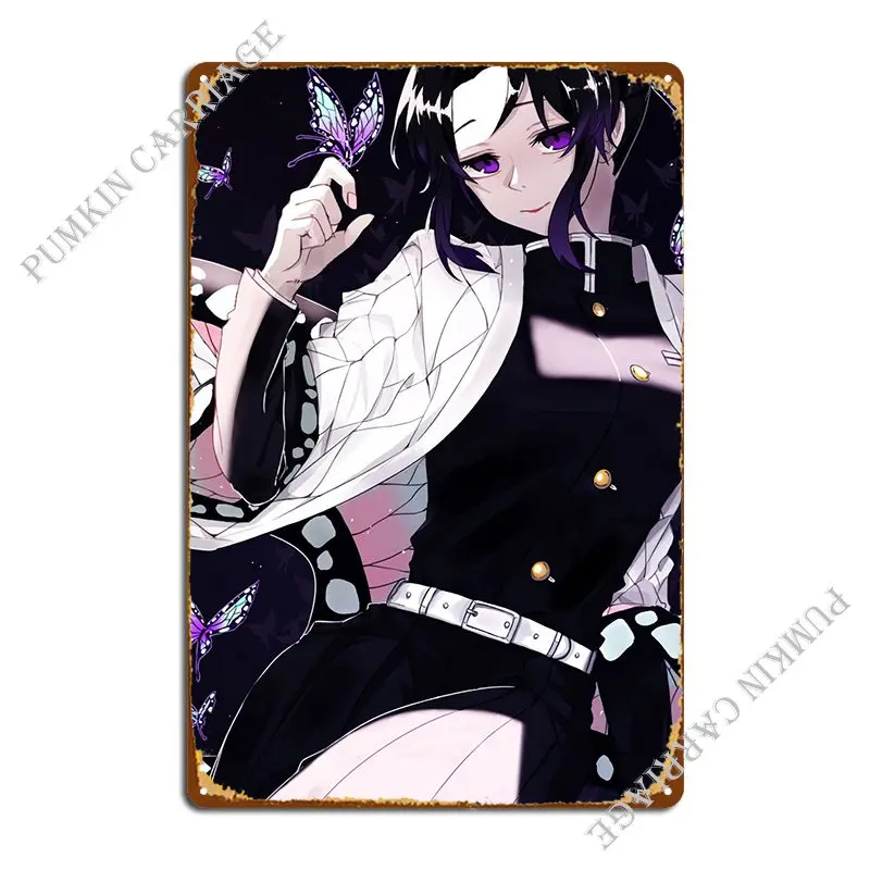 

Shinobu Kocho Metal Sign Design Kitchen Bar Cave Club Tin Sign Poster