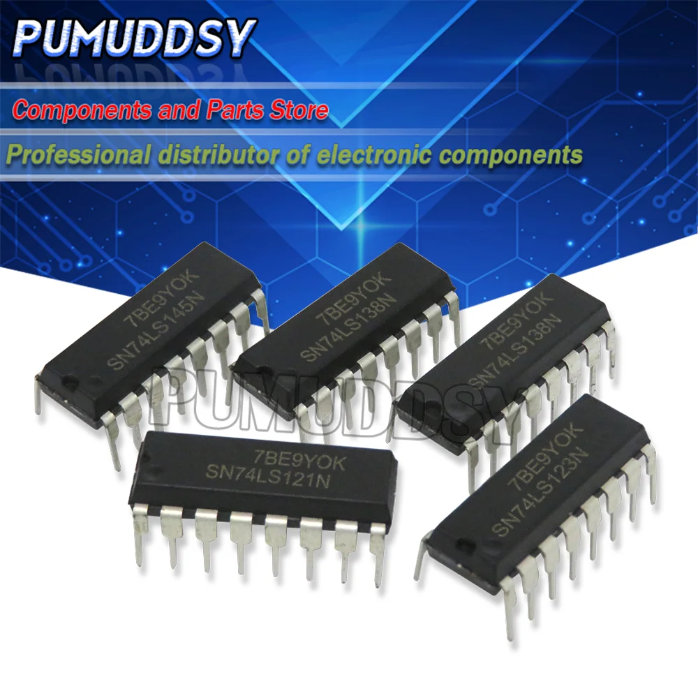 10-Pack SN74LS04N IC Chips - DIP-14 Logic Gates For Electronics Projects
