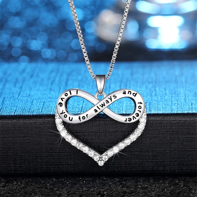 Buy GlitterLounge Silver Double Circle Pendant Necklace .925 Sterling Silver  Eternity Interlocking Rings 16