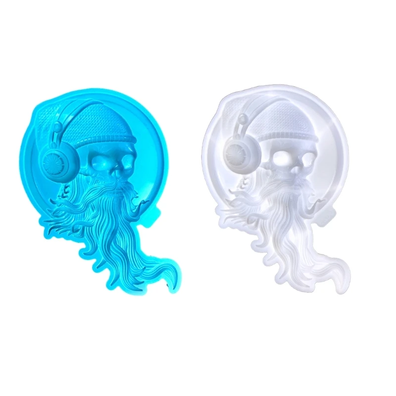 Long Bearded Skull Mold Handmade Halloween Jewelry Making Mould Silicone Moulds 264E flexible silicone mold goldfish shaped handmade craft moulds molds silicone material casting mould for charm 264e