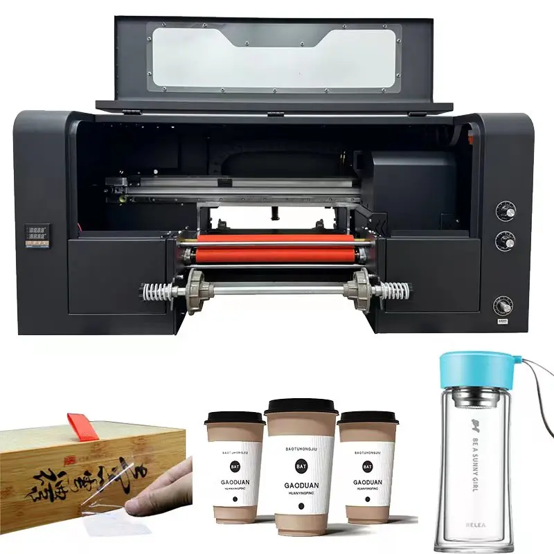 

All in 1 Small UV PET Film Transfer Printing Machine Laminating 2 in 1 Gold A3 Sticker UV DTF Printer