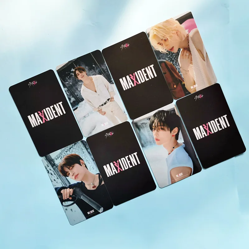 

8pcs KPOP Stray Kids MAXIDENT Concept Teaser Album Photocards Concert Double-Sided LOMO Cards HyunJin Felix Fans Collections