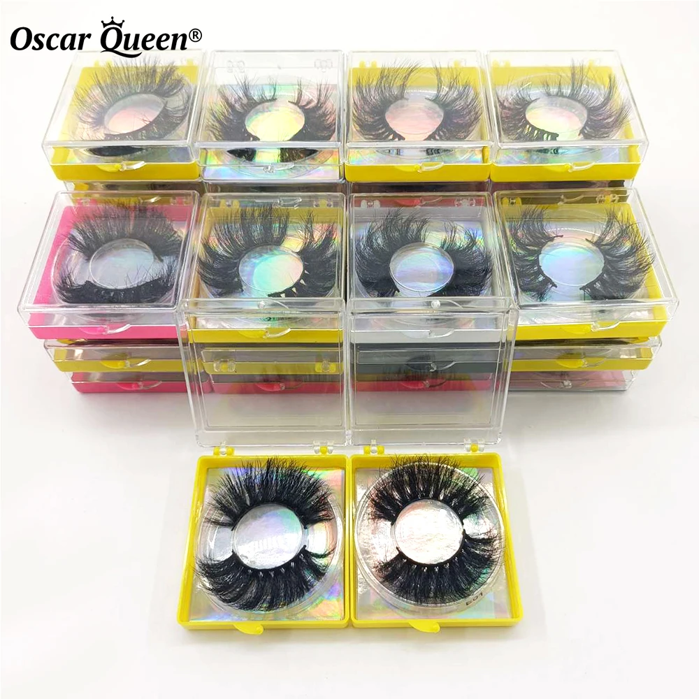 

30/50/100 Pairs Messy 22-25mm Handmade Mink Eyelashes Maquillaje Fluffy Natural Soft False Lashes Extension Makeup Free Shipping