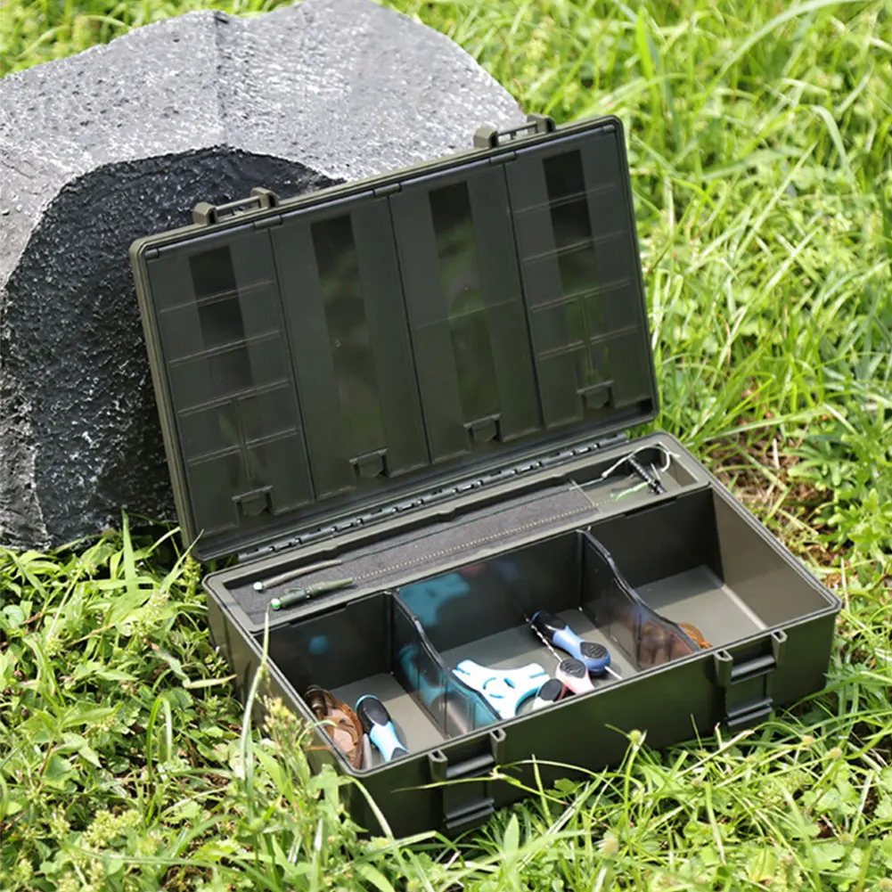Carp Fishing Box Carp Hook Group Box Fishing Tackle Box Fish Hook Lure Fake Bait Box Fishing Tackle Accessories