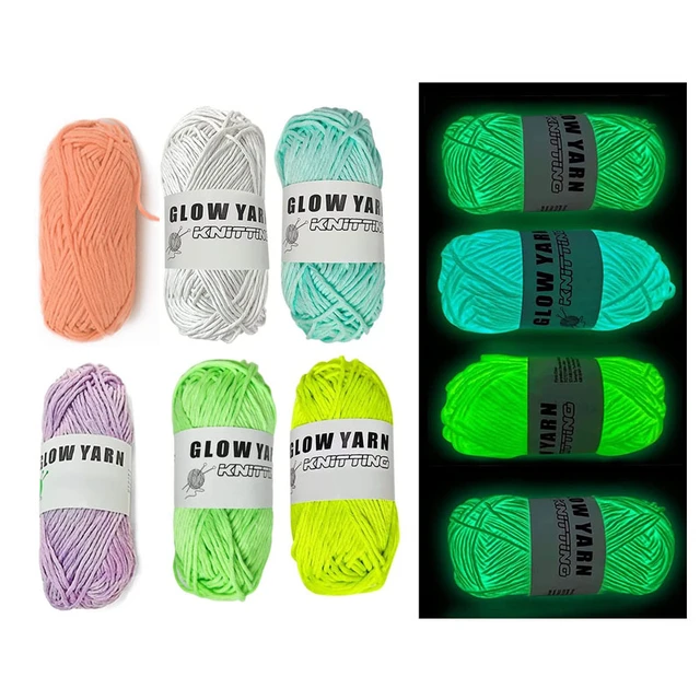 Glow in Dark Yarn DIY Crafts Crocheting Yarn Glow in the Dark Thread  Polyester Crochet Yarn for Crafts Knitting Doll Carpet - AliExpress