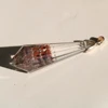 Hand Carved Natural Beautiful Garden Ghost Phantom Quartz Gemstone Crystal Healing Pendulum Pendant For Gift 2