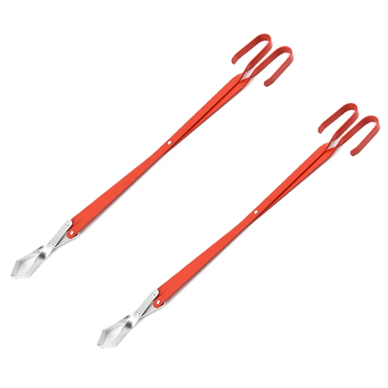 2X Bbq Charcoal Tong Barbecue Morsetto In Carbonio Pinza In Alluminio Clip Per Alimenti Alla Griglia Pinze Portatili Accessori Per Barbecue 50.8Cm