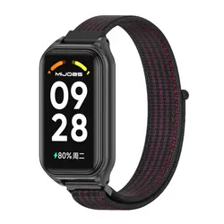 Enhanced Wristband for Smart Fitness Tracker - Premium Replacement Strap and Accessories for Active Lifestyle (Black Red 5)
